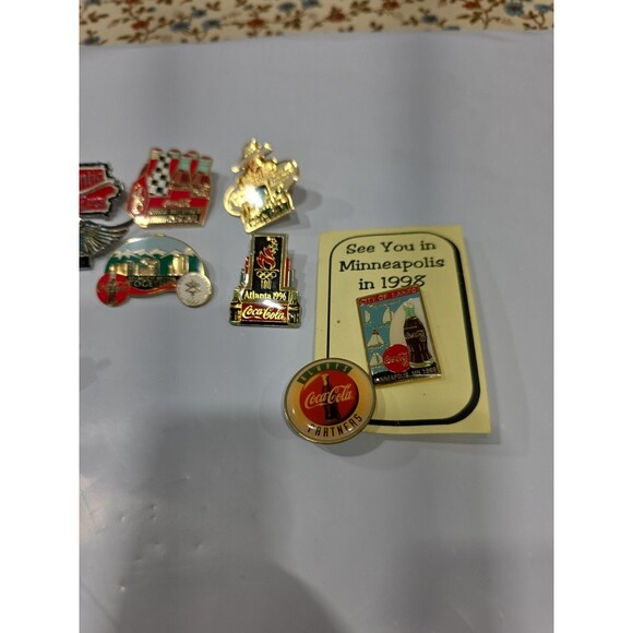 Coca Cola‎ Collectible Pins Atlanta Olympics NASCAR Minneapolis 1998 - Picture 4 of 9